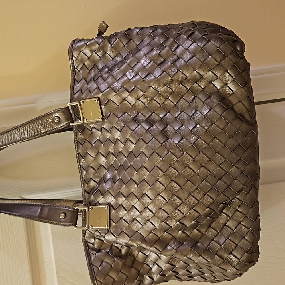 EUC MICHAEL KORS NEWBERRY PEWTER LARGE HOBO BAG